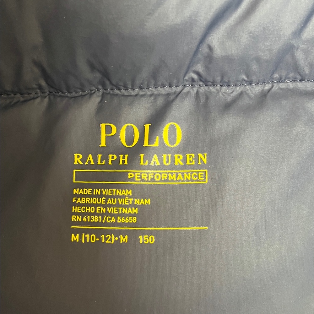 Polo Ralph Lauren Boys Navy Blue Down Puffer Jacket Coat - Size M - Picture 3 of 9